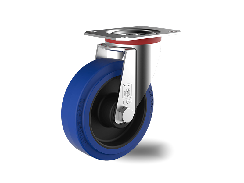 Blue-Elastic-Rubber-Swivel-Wheel-125mm-250kg