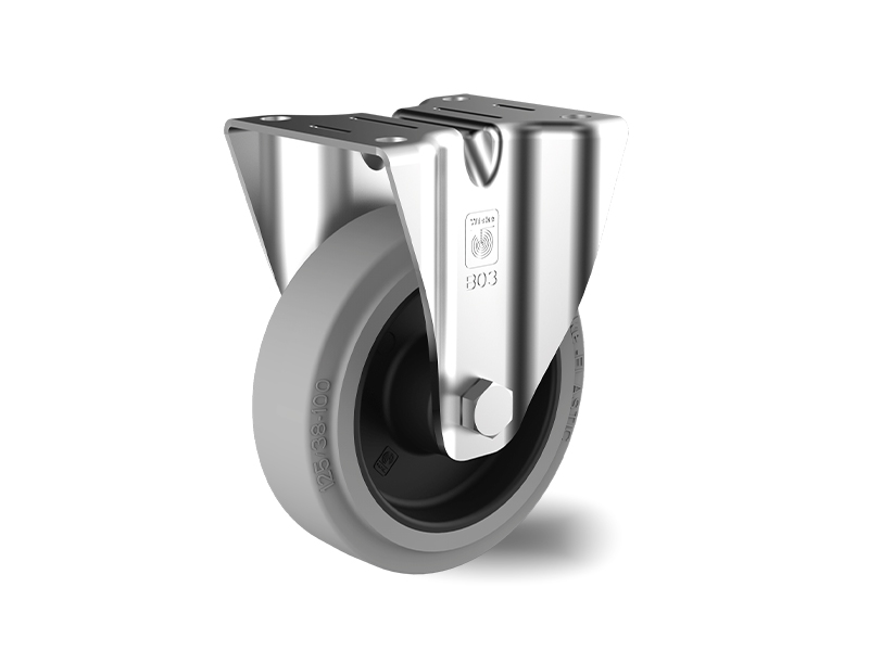 Gray-Elastic-Rubber-Fixed-Wheel-125mm-200kg