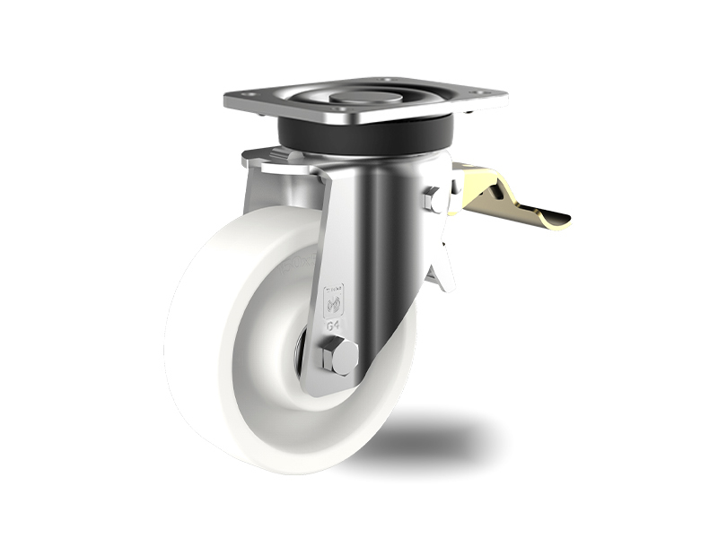 Polyamide-Swivel-with-Brake-Wheel-200mm-900kg