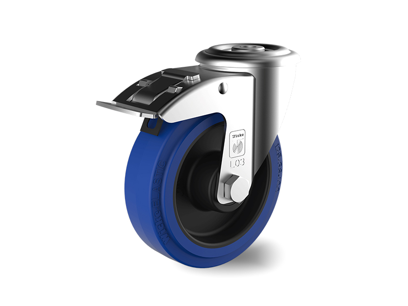 Blue-Elastic-Rubber-Stainless-Steel-Swivel-with-Brake-Wheel-125mm-200kg