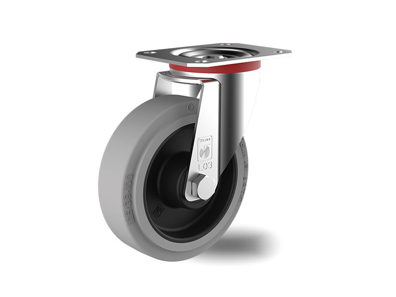Gray-Elastic-Rubber-Swivel-Wheel-125mm-200kg