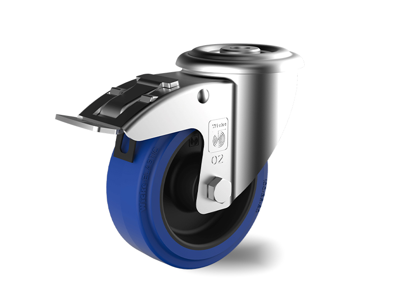 Blue-Elastic-Rubber-Stainless-Steel-Swivel-with-Brake-Wheel-100mm-180kg