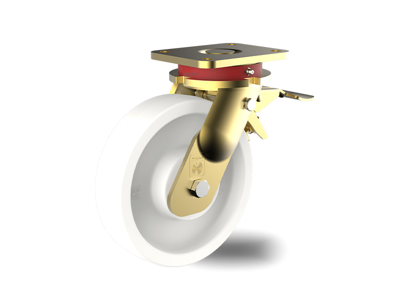 Polyamide-Swivel-with-Brake-Wheel-200mm-1500kg