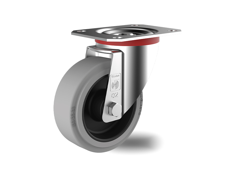 Gray-Elastic-Rubber-Swivel-Wheel-100mm-180kg