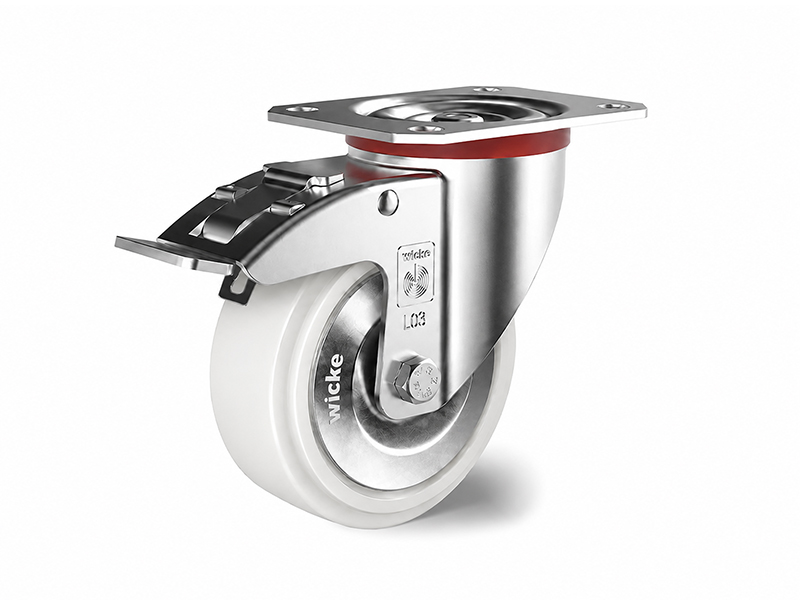 Stainless-Polyamide-Swivel-with-Brake-Wheel-125mm-300kg