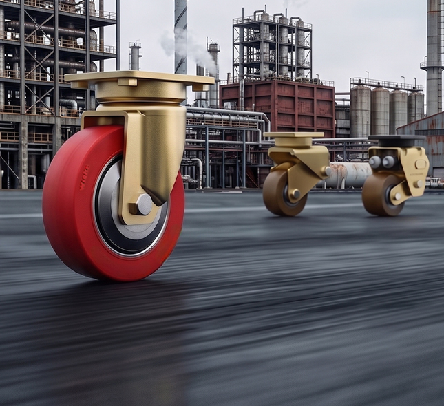 Corrosion-resistant wheel for operation in industrial environments